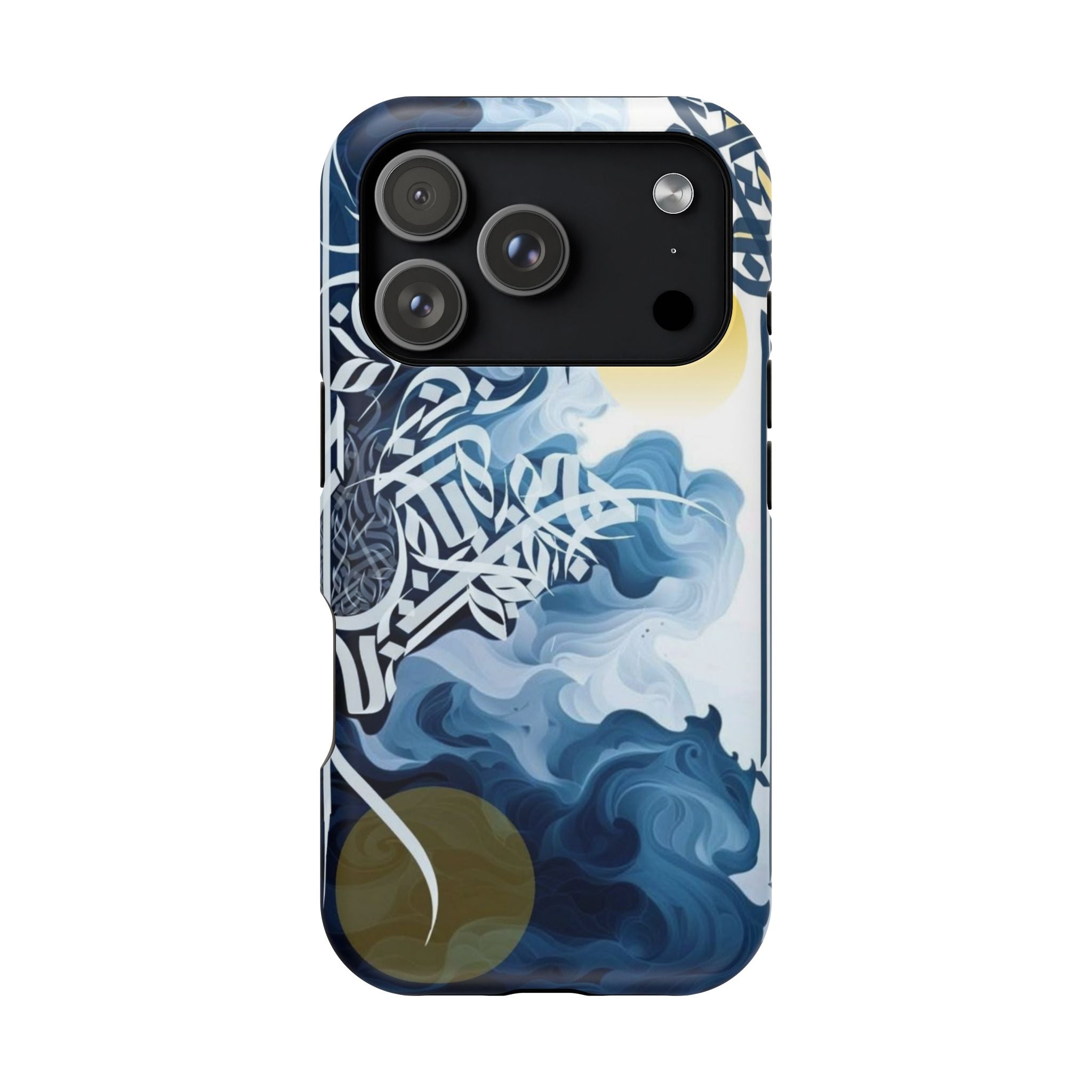 Magnetic Impact-Resistant Case — Blue Nautical Wave Mandala Design