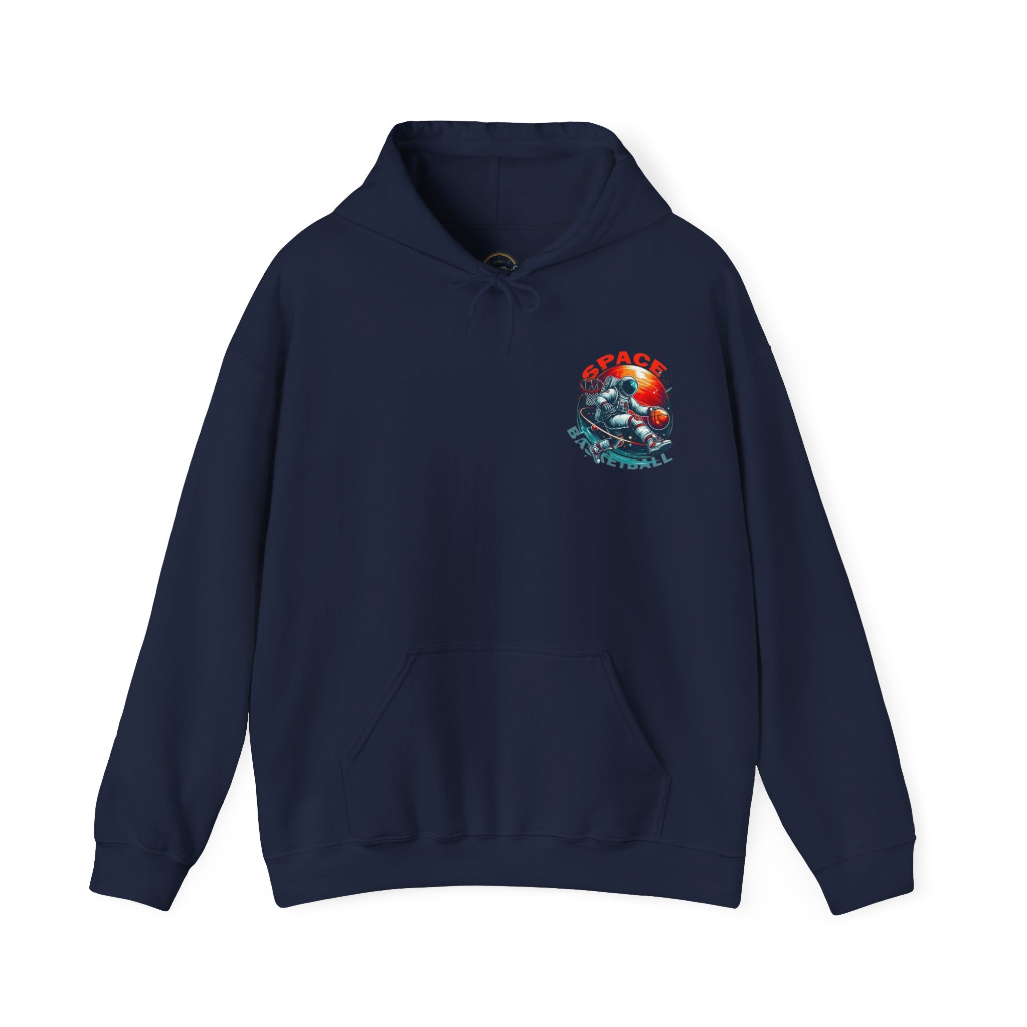 Space Basketball Hoodie - Astronaut Hoop Graphic Pullover