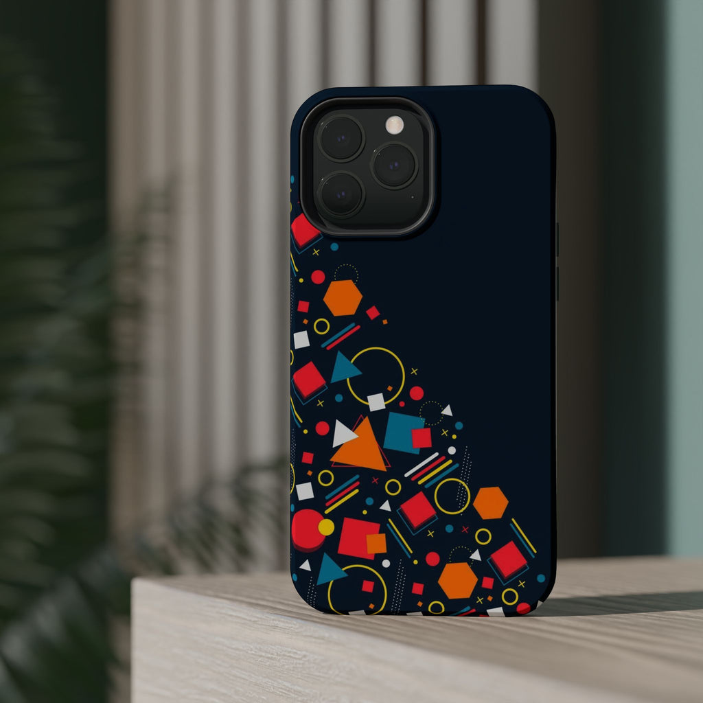 Magnetic Impact-Resistant Phone Case — Geometric Confetti Design