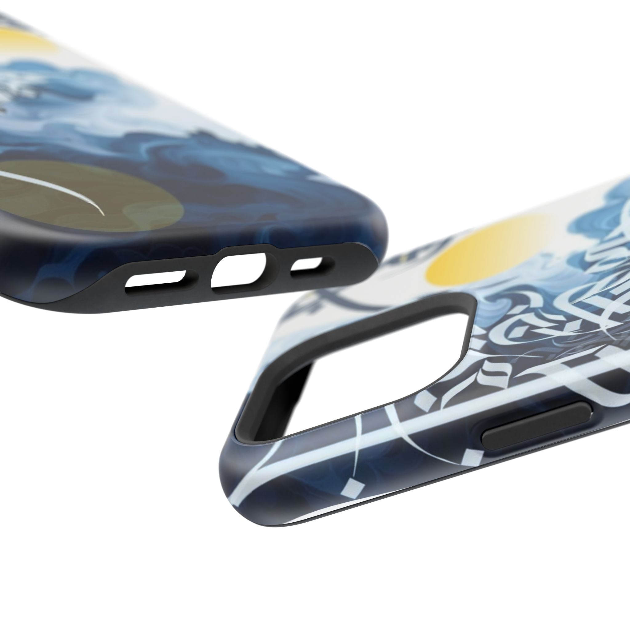 Magnetic Impact-Resistant Case — Blue Nautical Wave Mandala Design