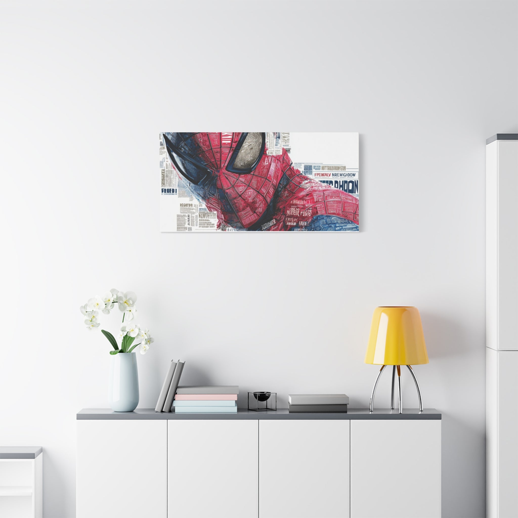Superhero Portrait Matte Canvas Wall Art Spiderman - Stretched 1.25"