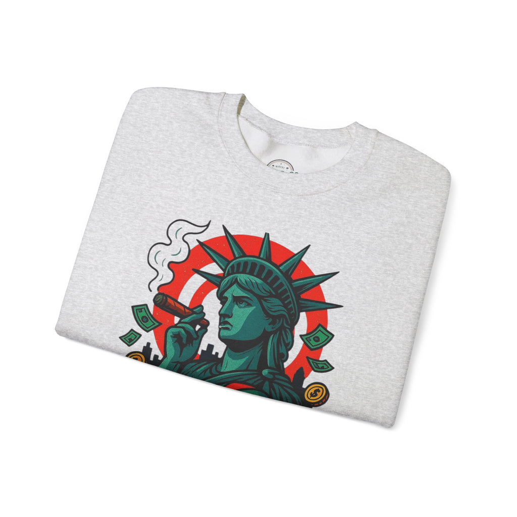 Money Talks Statue of Liberty Sweatshirt | Urban Streetwear