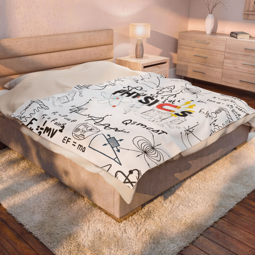 Physics Doodles Velveteen Plush Blanket