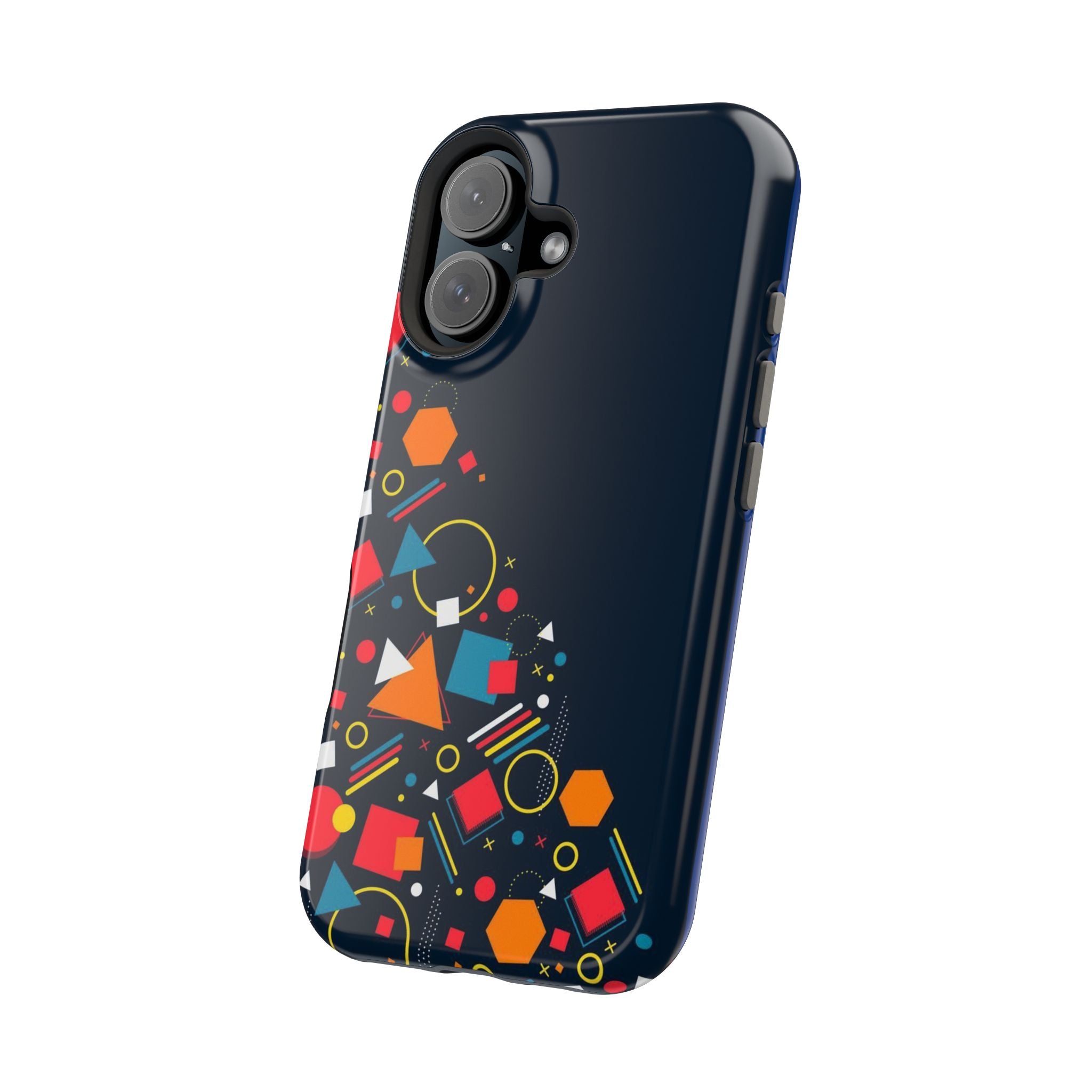 Magnetic Impact-Resistant Phone Case — Geometric Confetti Design