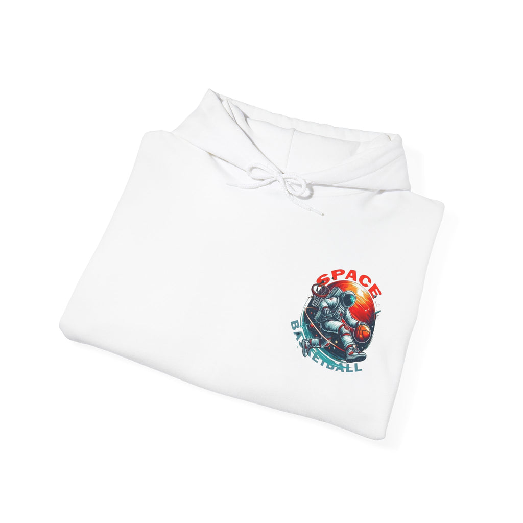 Space Basketball Hoodie - Astronaut Hoop Graphic Pullover