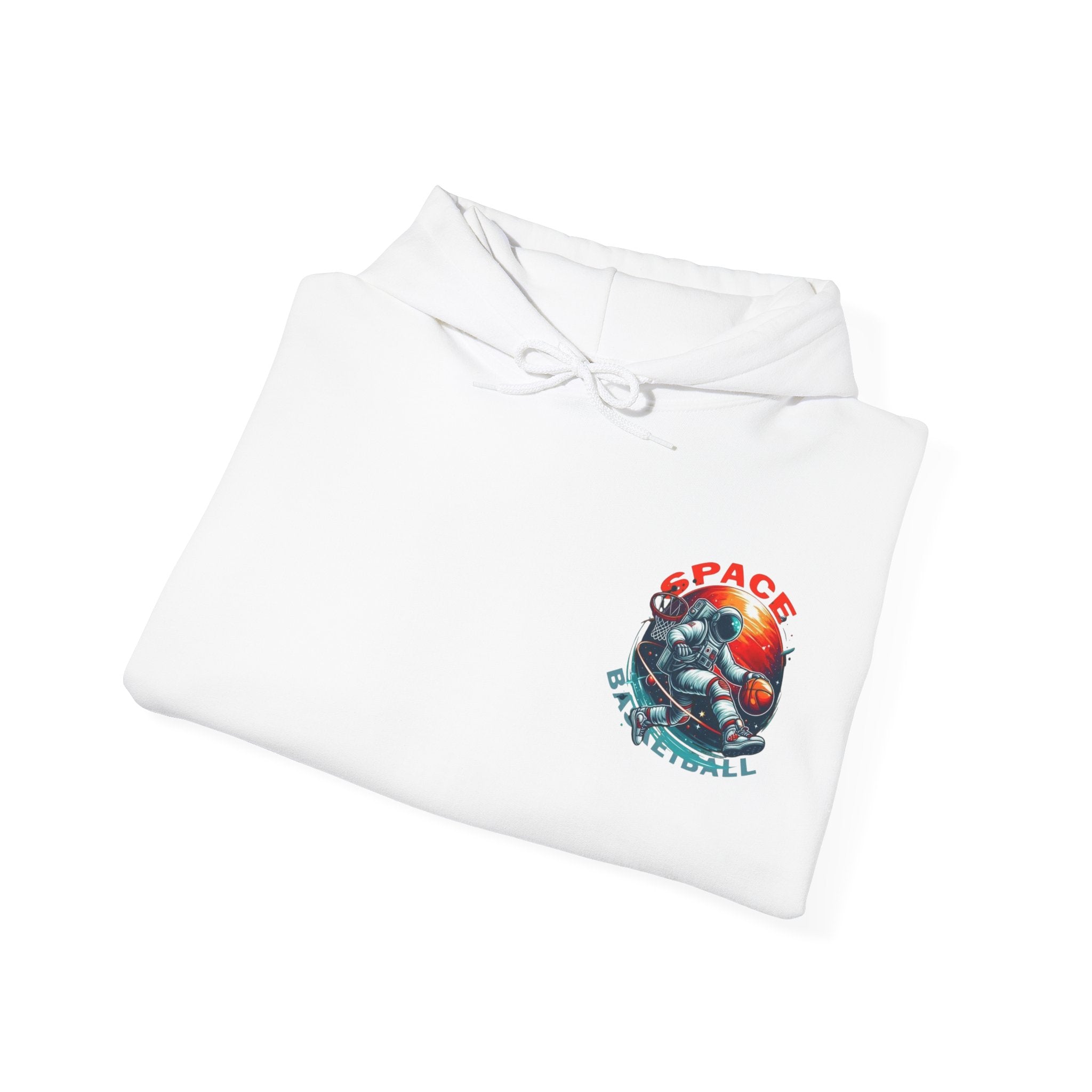 Space Basketball Hoodie - Astronaut Hoop Graphic Pullover