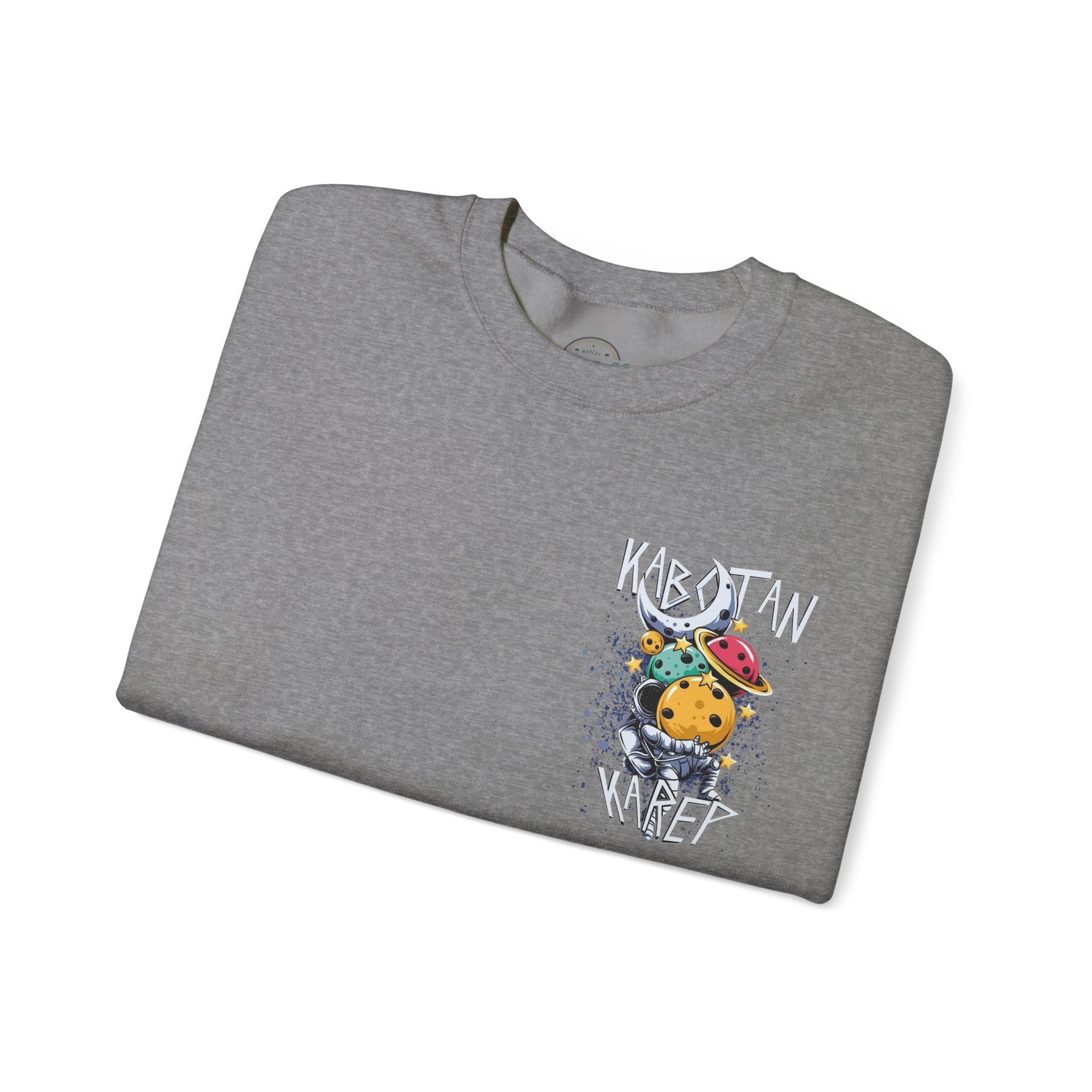 Kabytan Karep Space Crewneck Sweatshirt — Cute Planet Astronaut Graphic