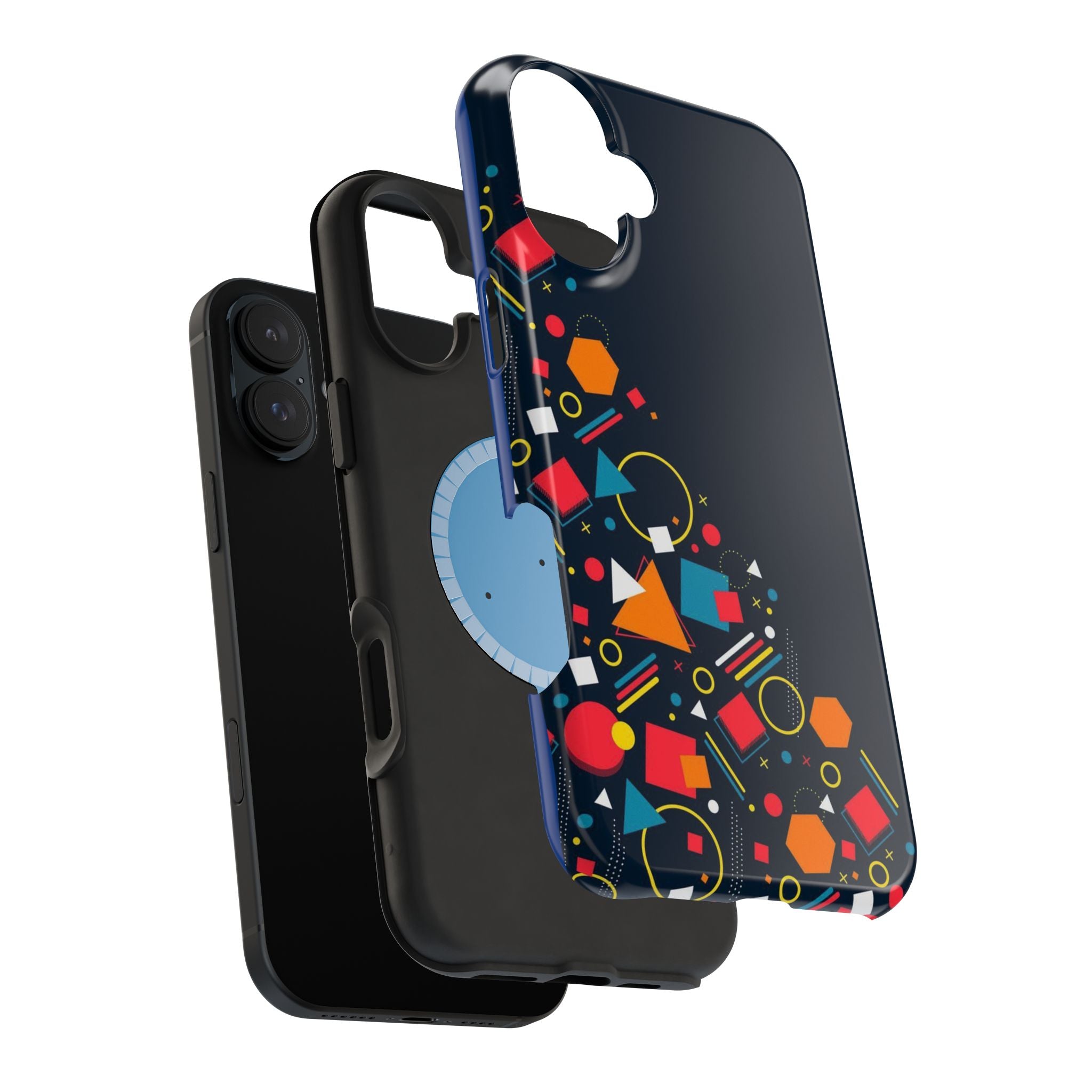 Magnetic Impact-Resistant Phone Case — Geometric Confetti Design