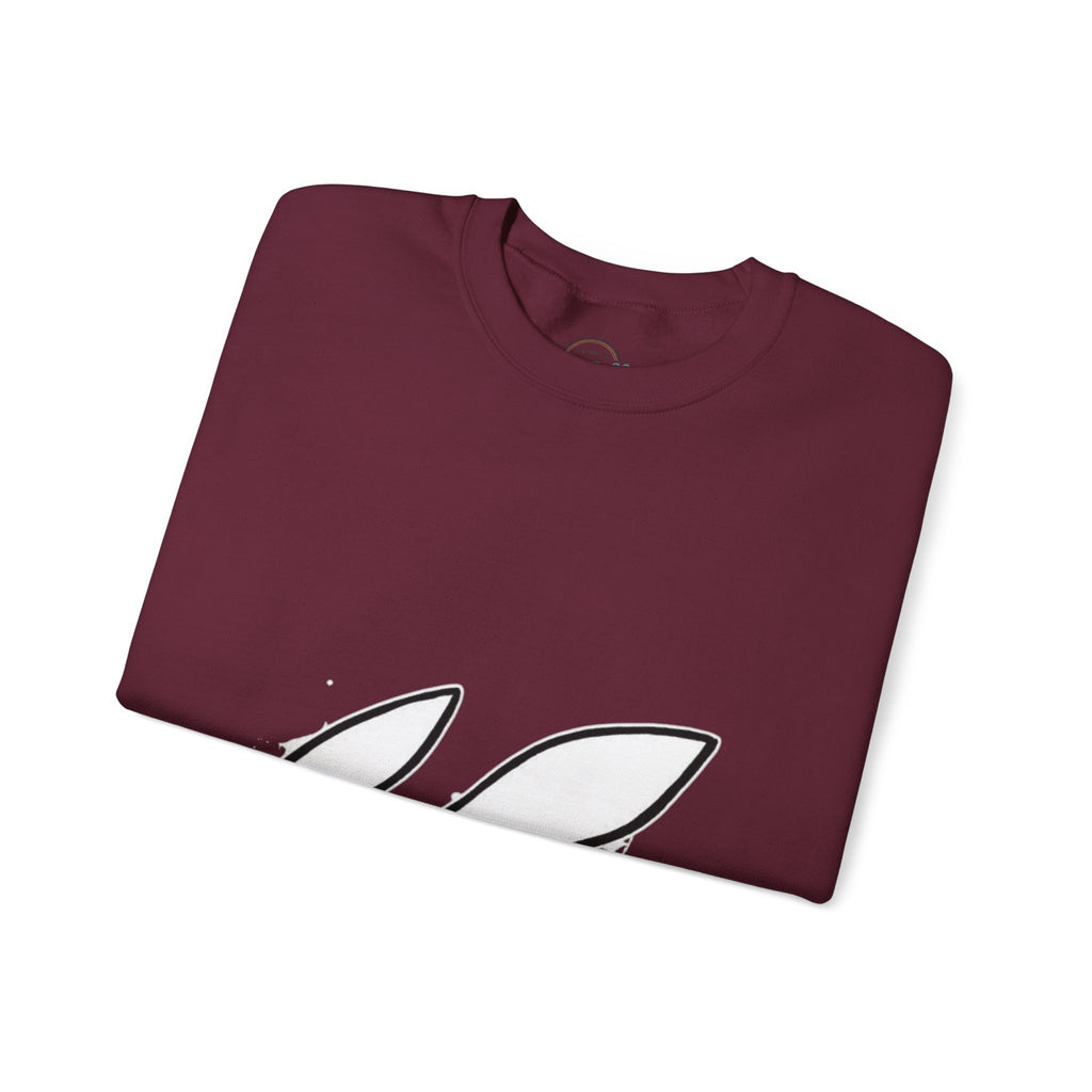 Crewneck Sweatshirt — Grinning Bunny Line Art Crewneck