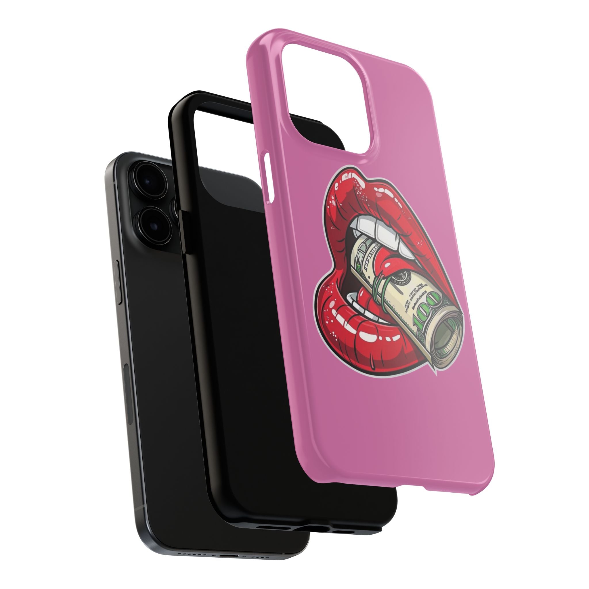 Red Lips Holding Money phone case | Tough Phone Cases