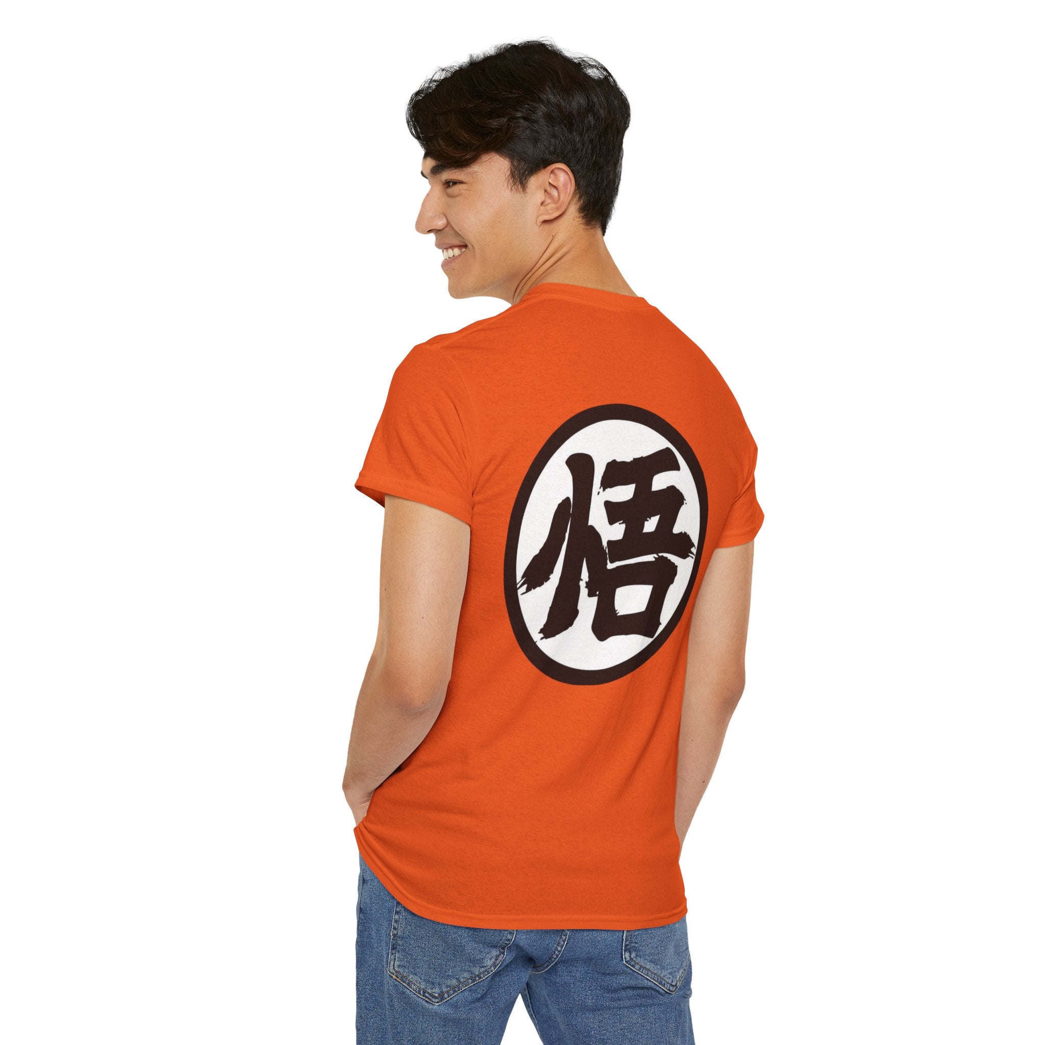 Dragon Warrior Symbol T-Shirt — Goku '悟' Orange Martial Arts Tee