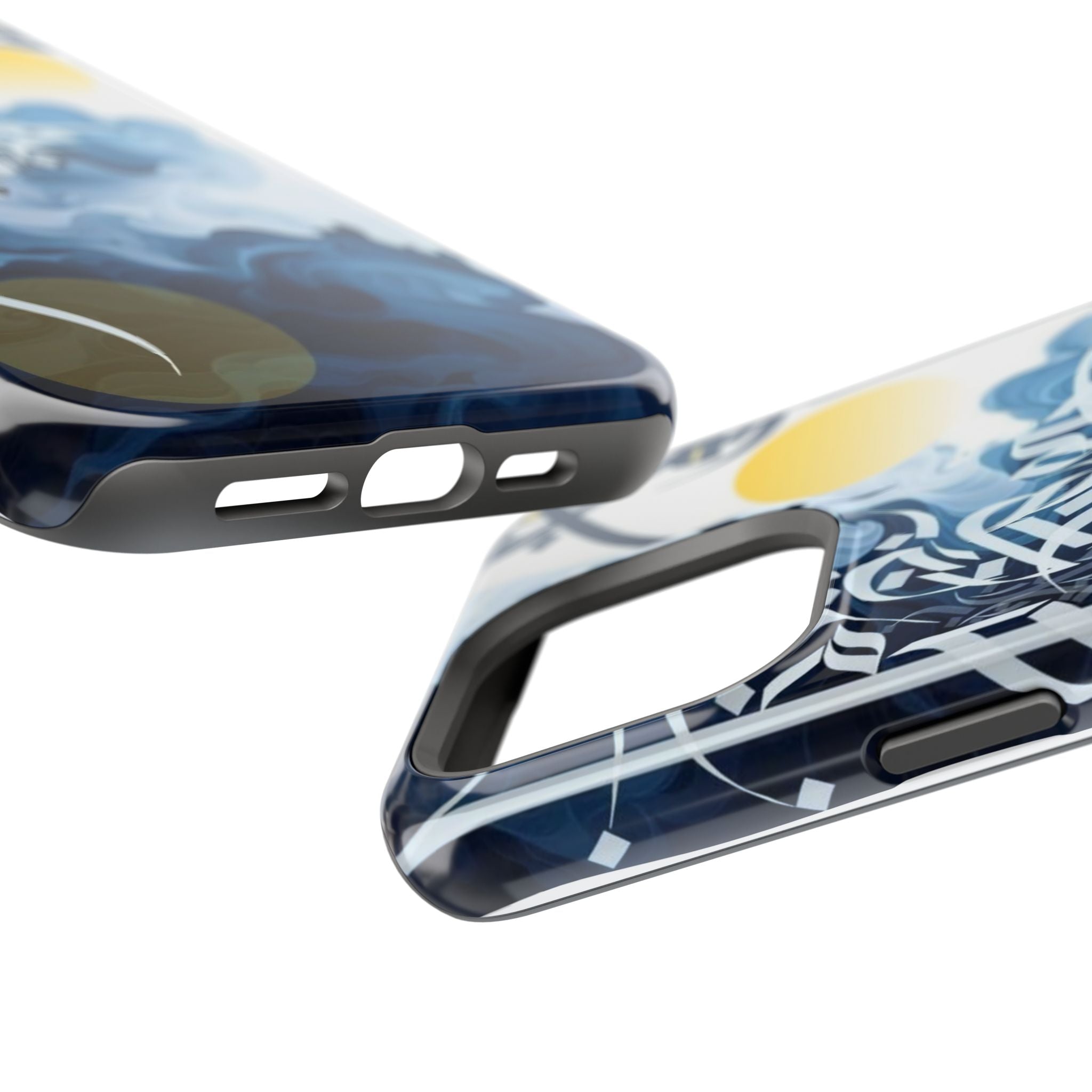 Magnetic Impact-Resistant Case — Blue Nautical Wave Mandala Design