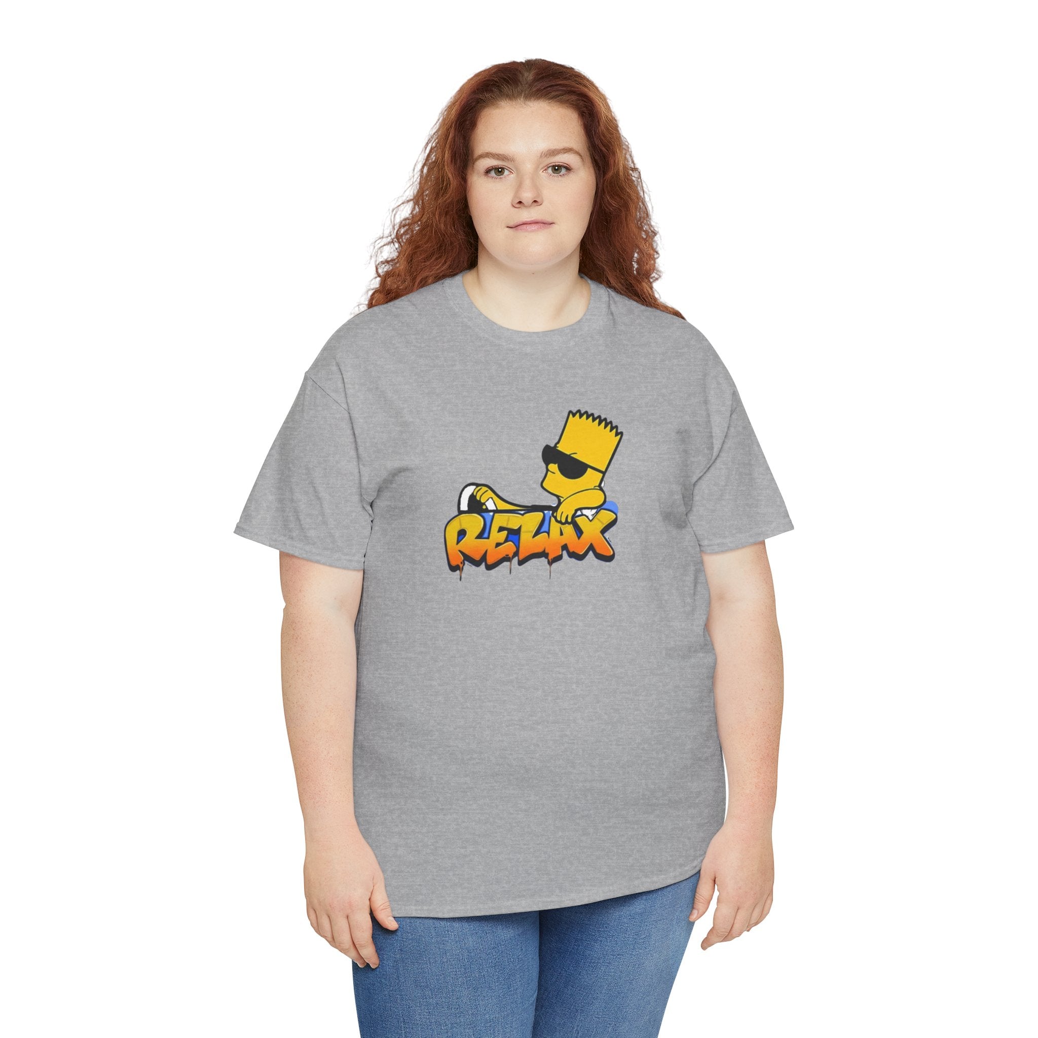 Relax Bart Graphic Tee — Retro Skate Cartoon T‑Shirt