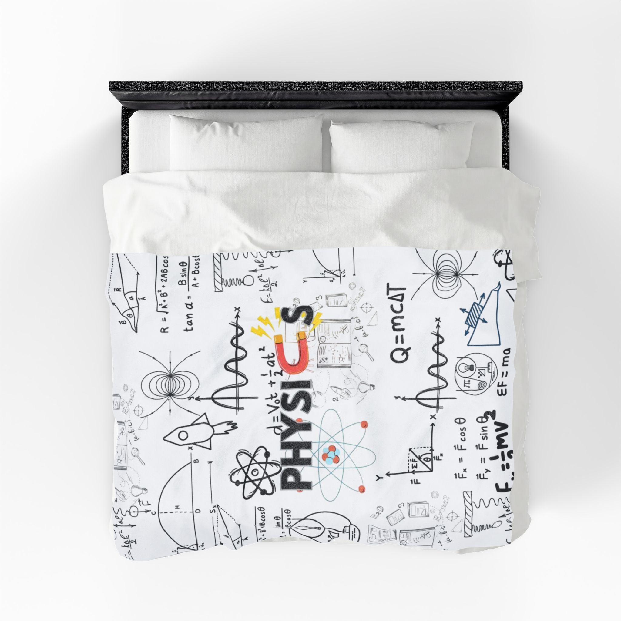 Physics Doodles Velveteen Plush Blanket