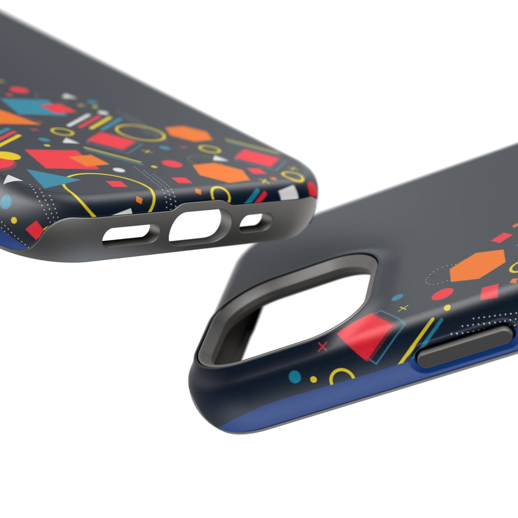 Magnetic Impact-Resistant Phone Case — Geometric Confetti Design