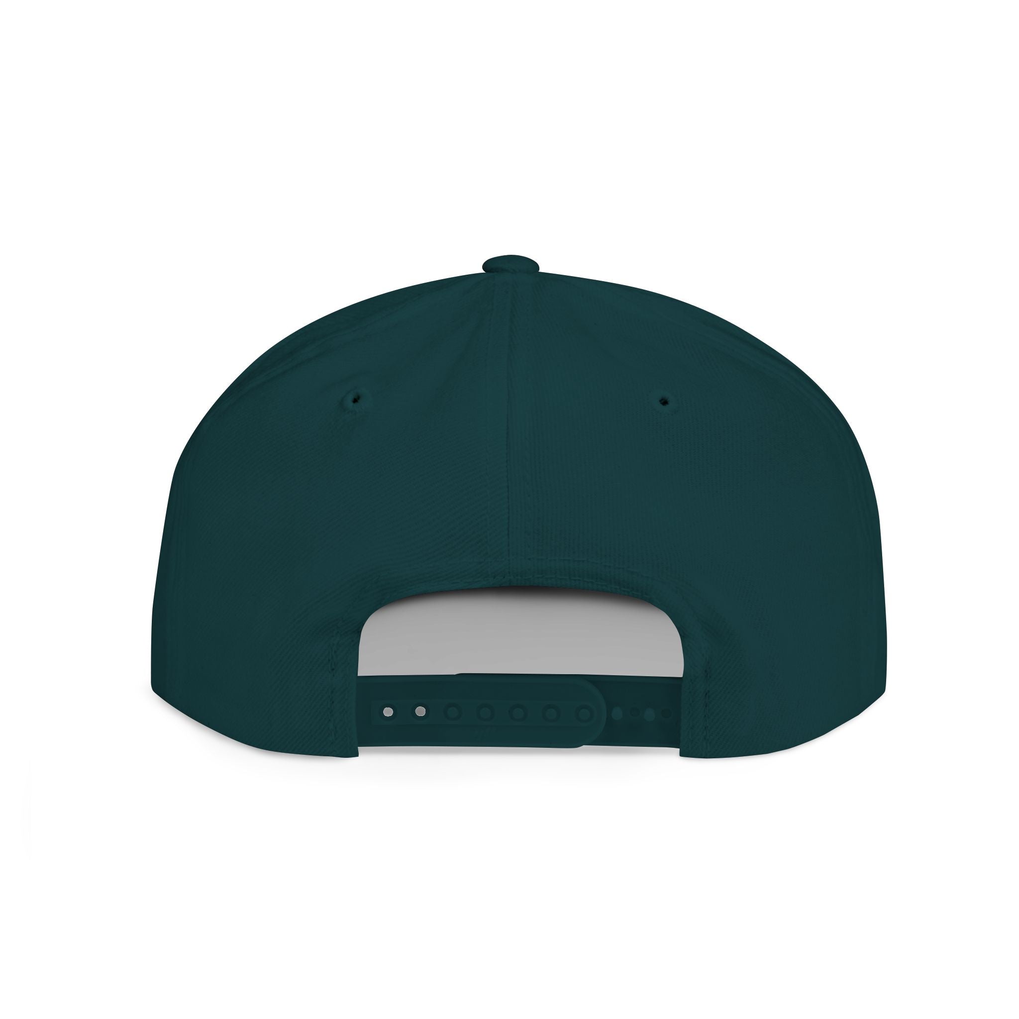 Legend Snapback Hat — White Flat-Bill Baseball Cap with Script Logo