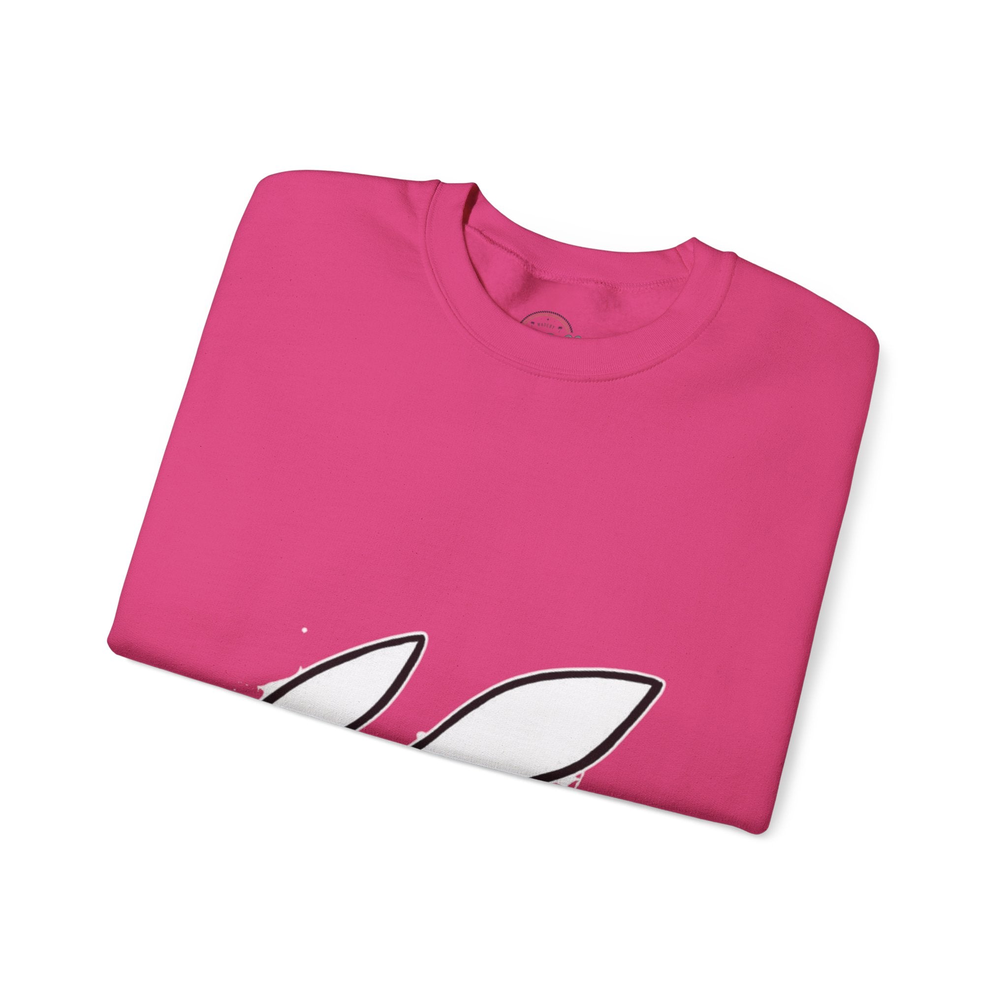 Crewneck Sweatshirt — Grinning Bunny Line Art Crewneck