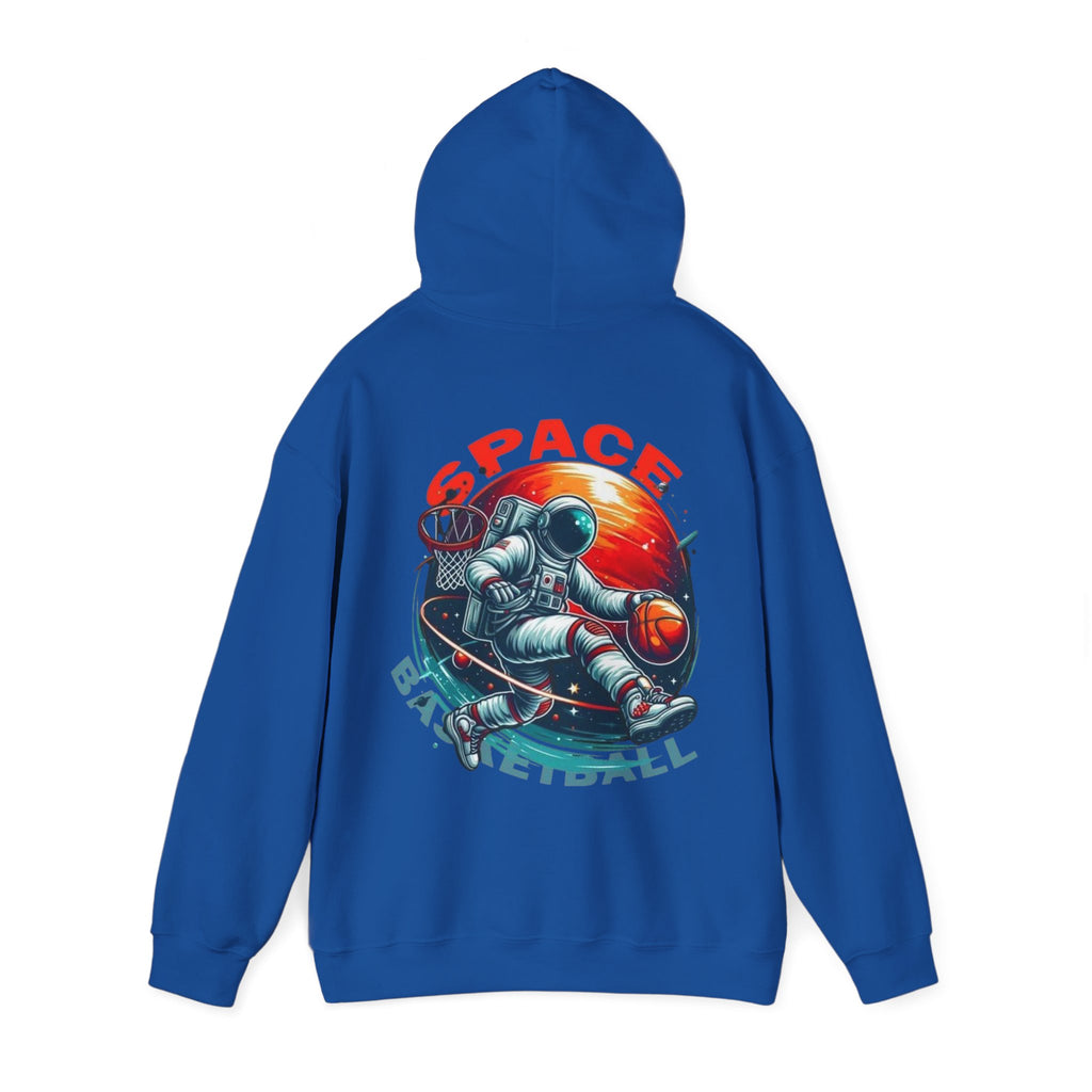 Space Basketball Hoodie - Astronaut Hoop Graphic Pullover
