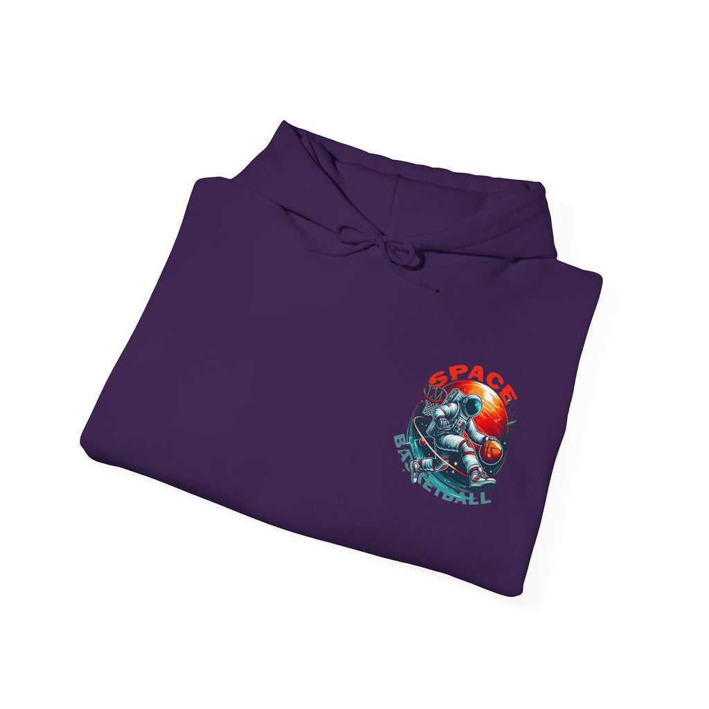 Space Basketball Hoodie - Astronaut Hoop Graphic Pullover