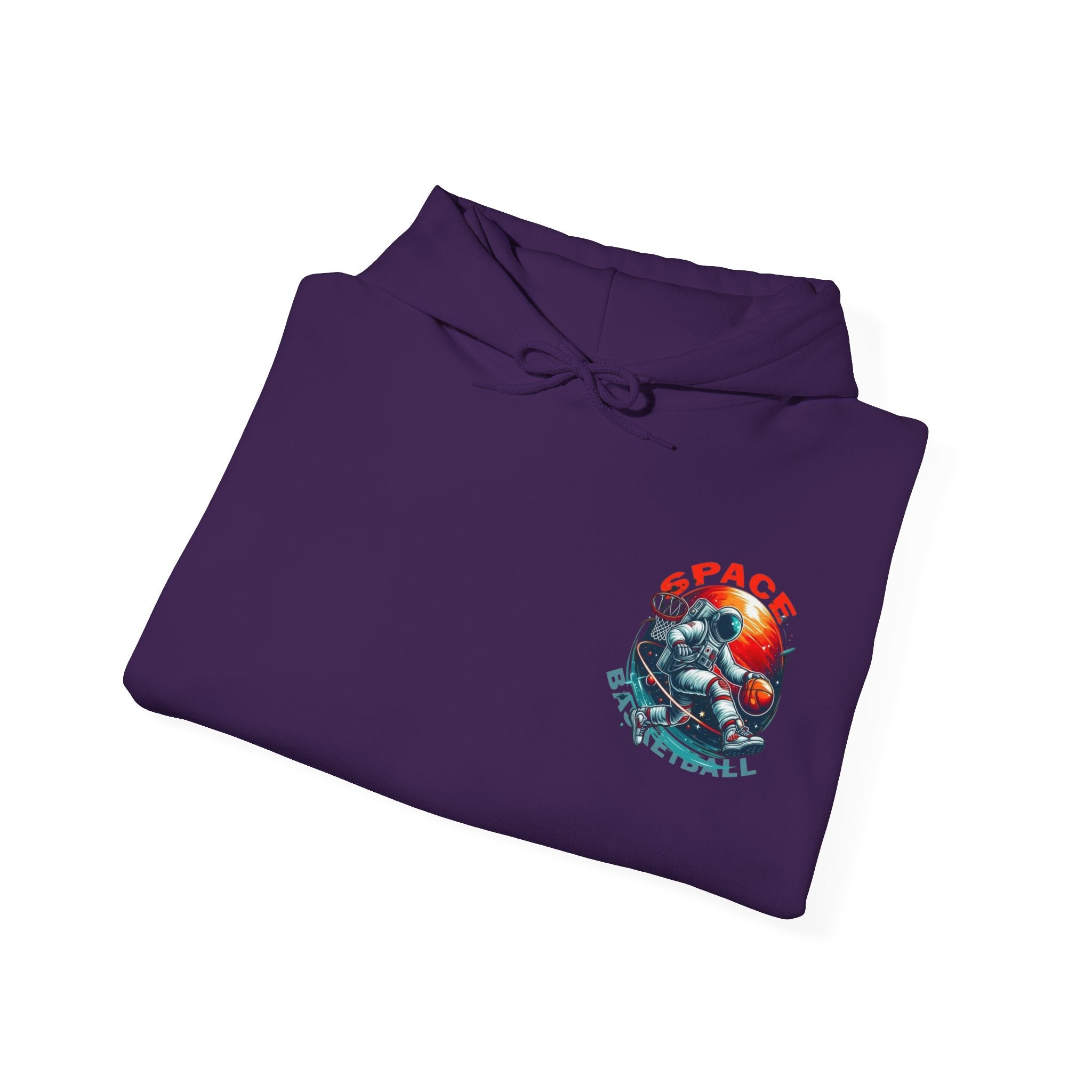 Space Basketball Hoodie - Astronaut Hoop Graphic Pullover