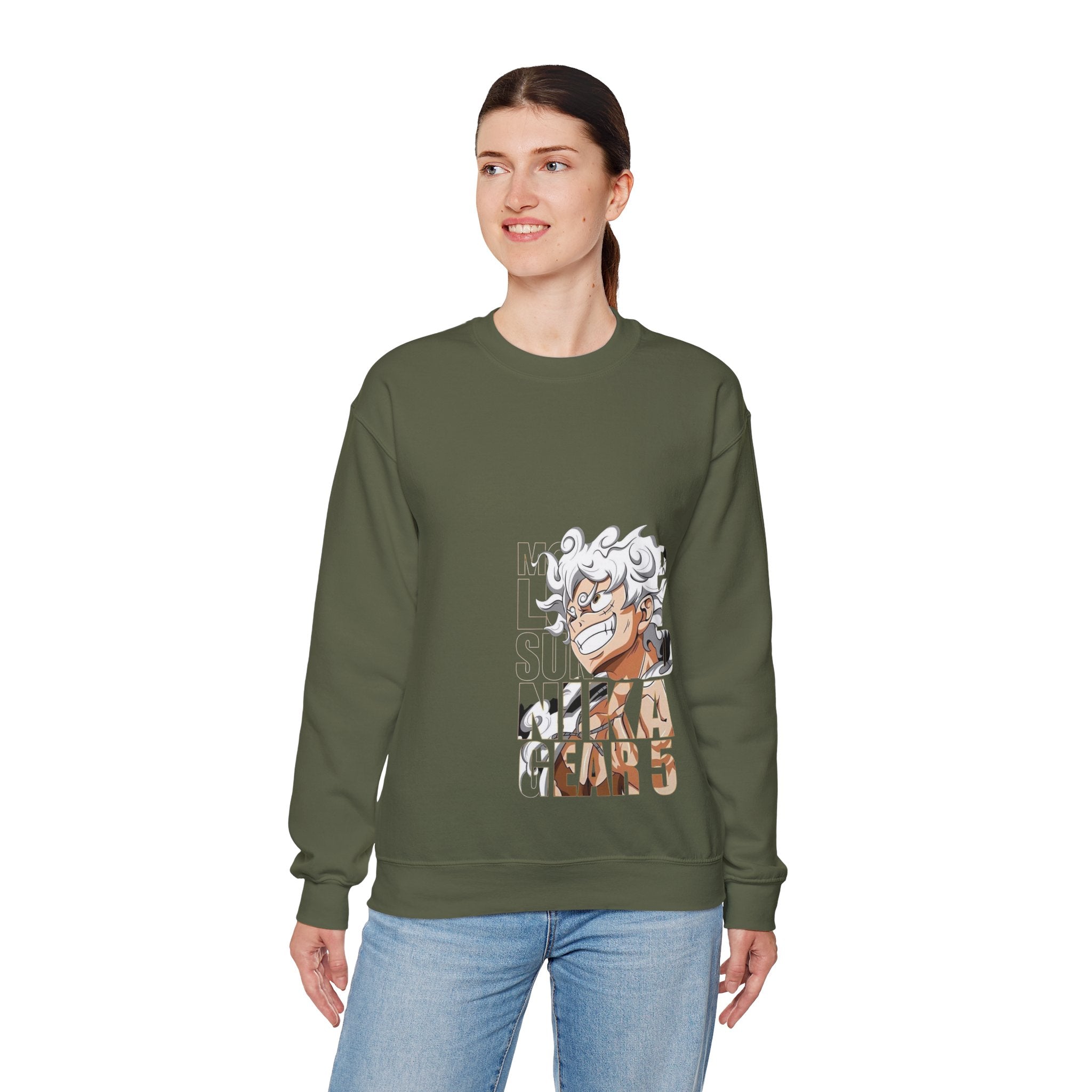 Crewneck Sweatshirt — Anime 'Mika' Gear 5 Graphic