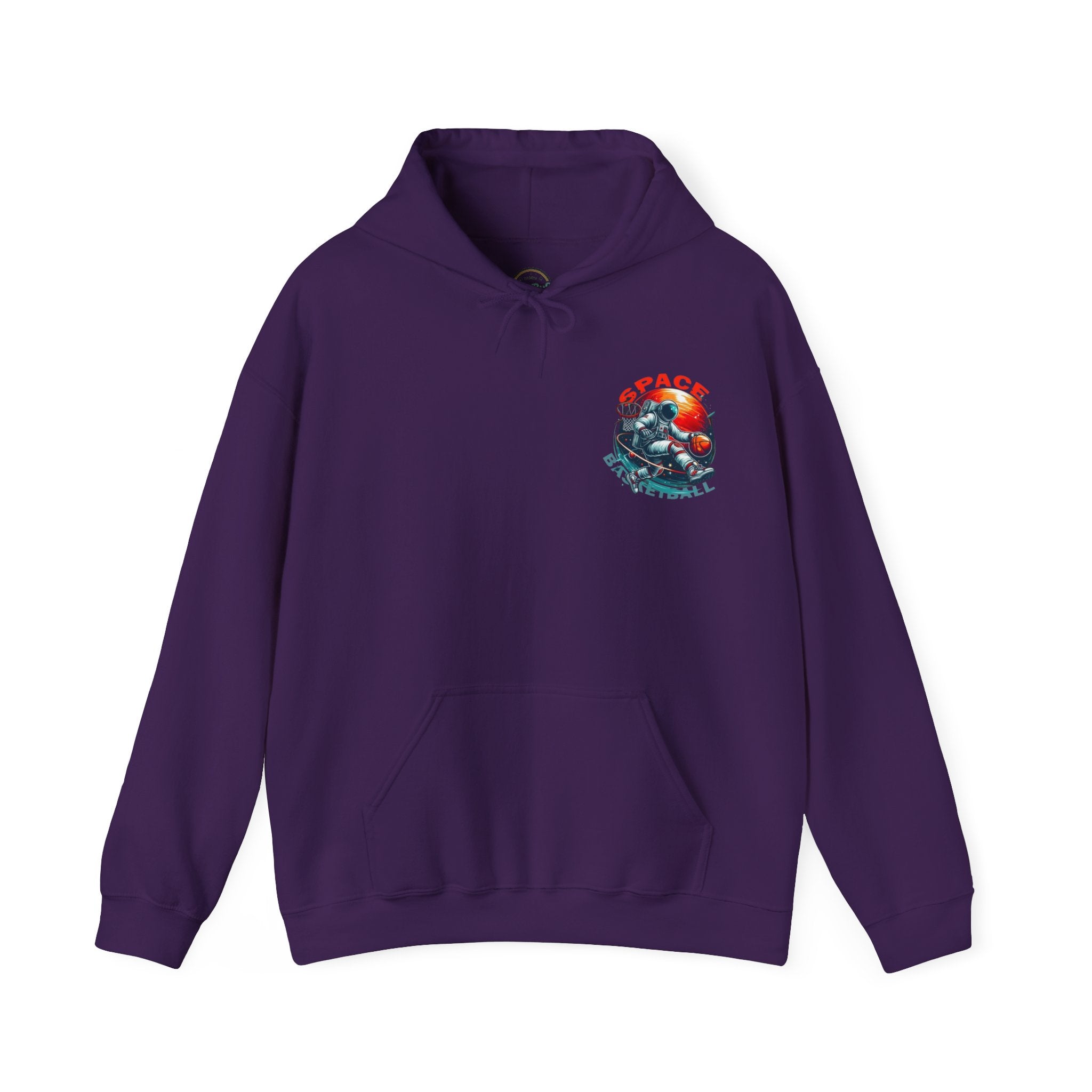 Space Basketball Hoodie - Astronaut Hoop Graphic Pullover
