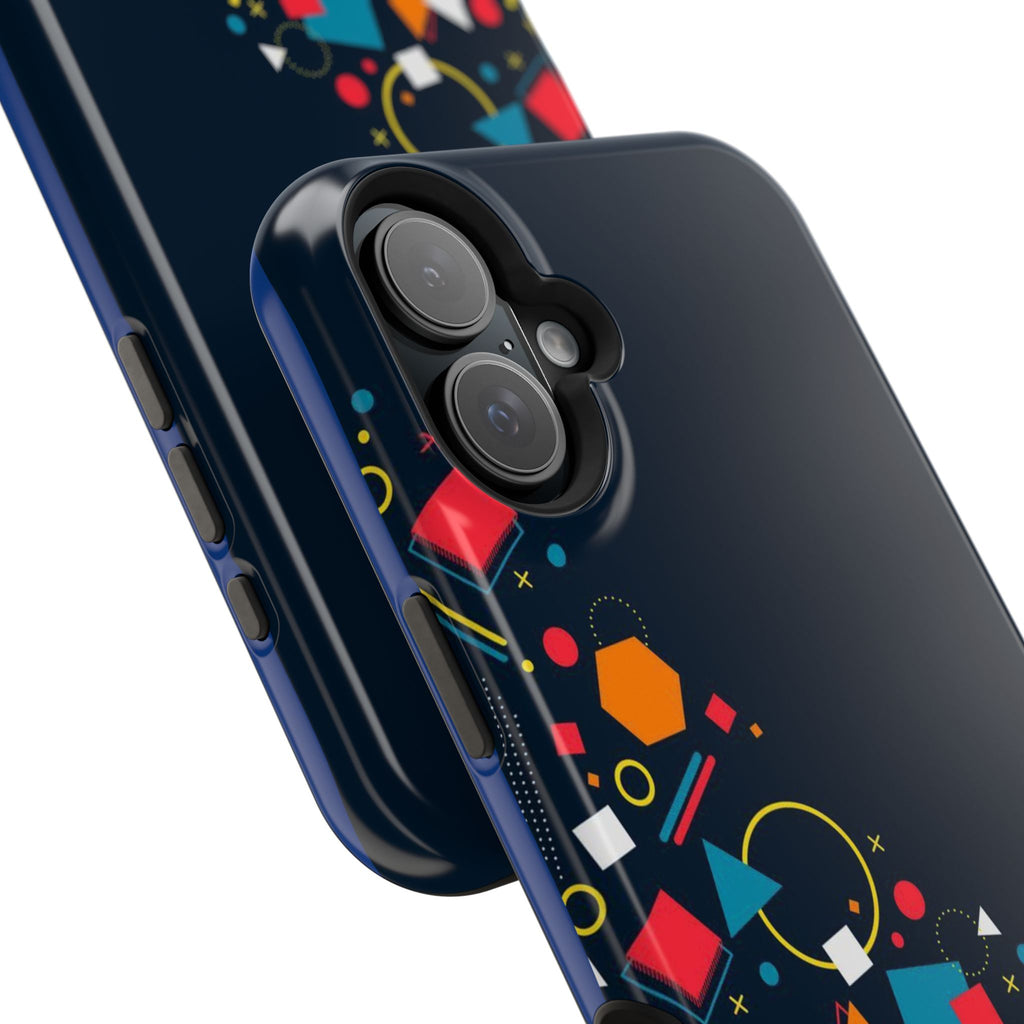 Magnetic Impact-Resistant Phone Case — Geometric Confetti Design