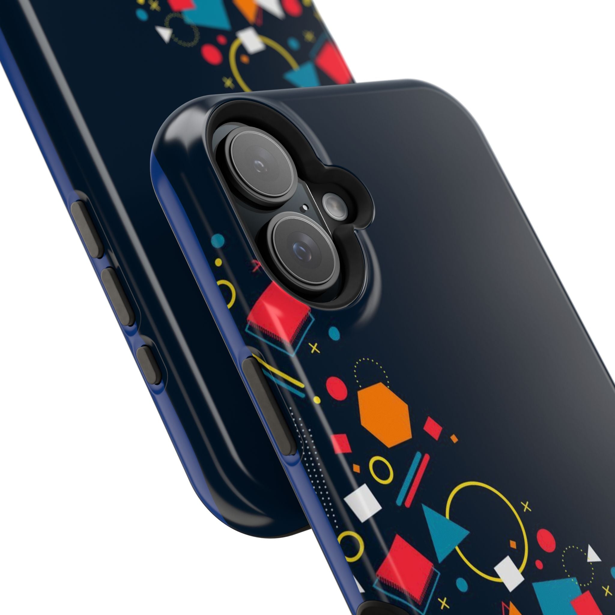 Magnetic Impact-Resistant Phone Case — Geometric Confetti Design