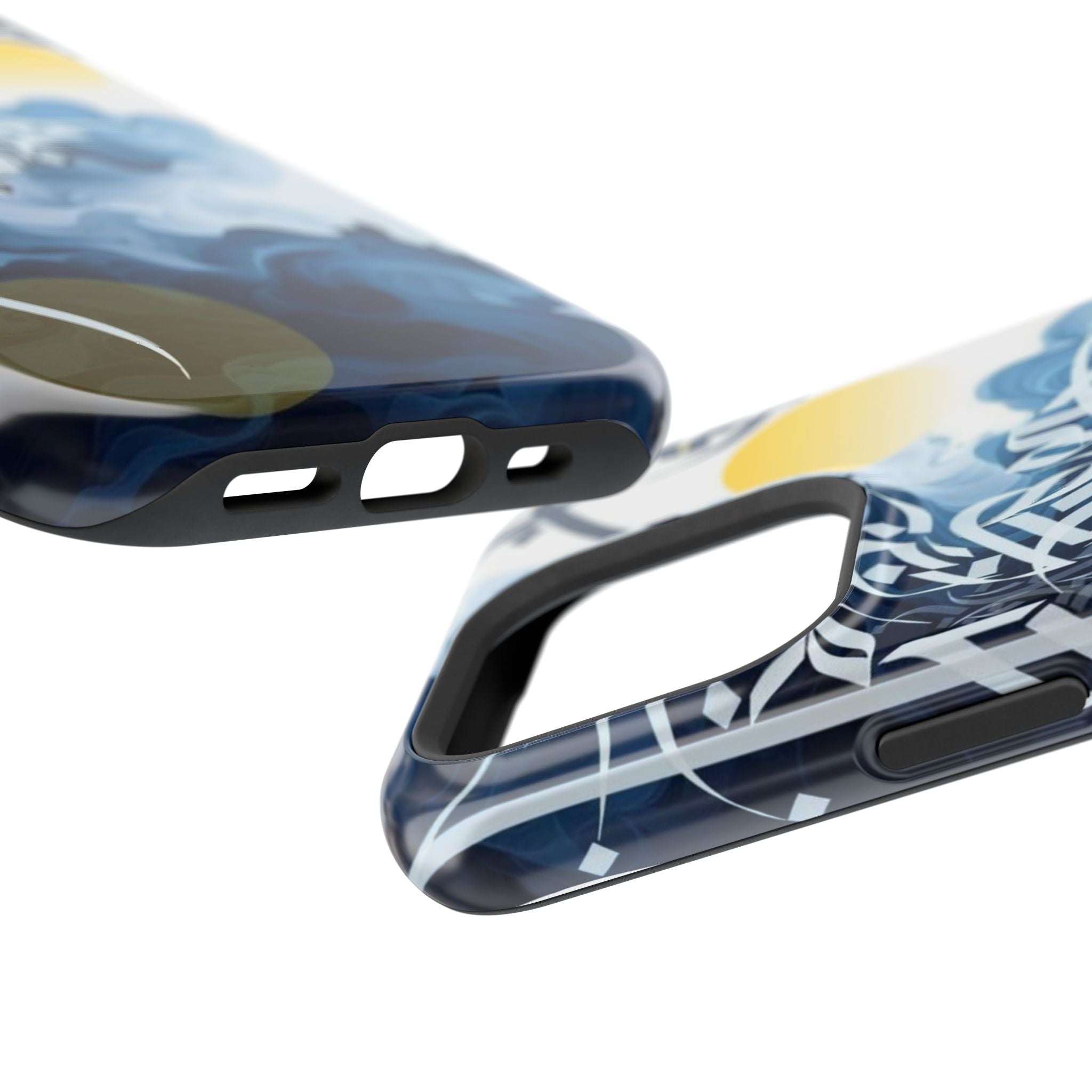 Magnetic Impact-Resistant Case — Blue Nautical Wave Mandala Design