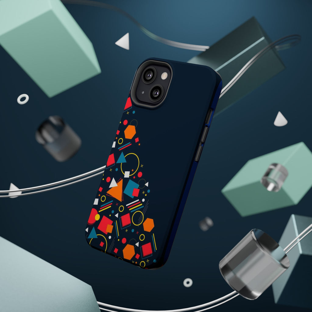 Magnetic Impact-Resistant Phone Case — Geometric Confetti Design