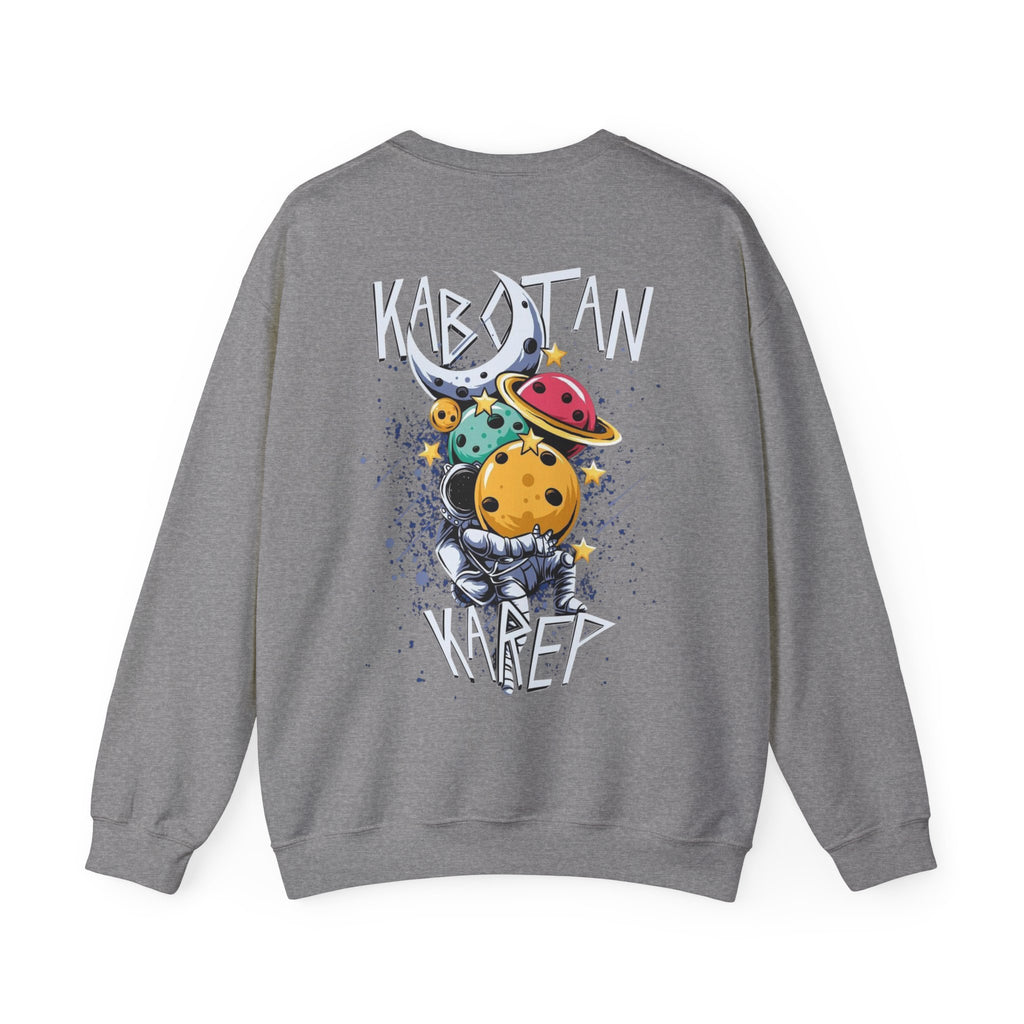 Kabytan Karep Space Crewneck Sweatshirt — Cute Planet Astronaut Graphic