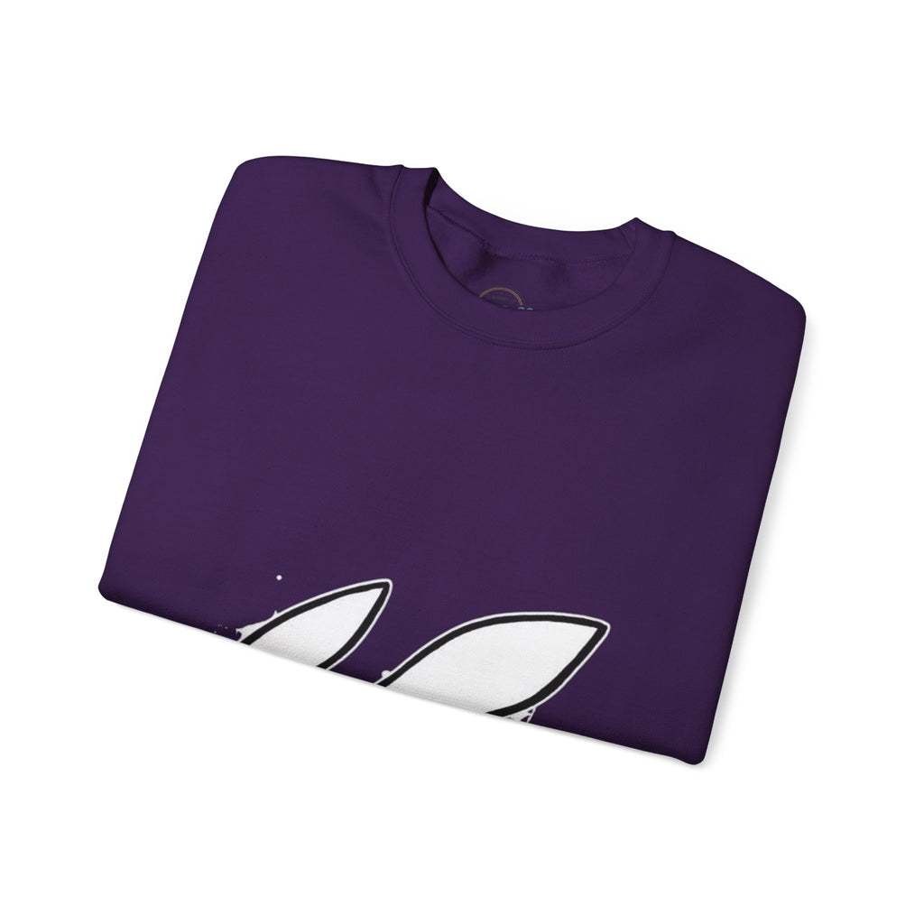 Crewneck Sweatshirt — Grinning Bunny Line Art Crewneck
