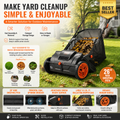 🔥 Summer Sale-Push Lawn Sweeper–Upgraded Version 26-Inch Leaf & Grass Collector with Large Hopper Bag 🌿