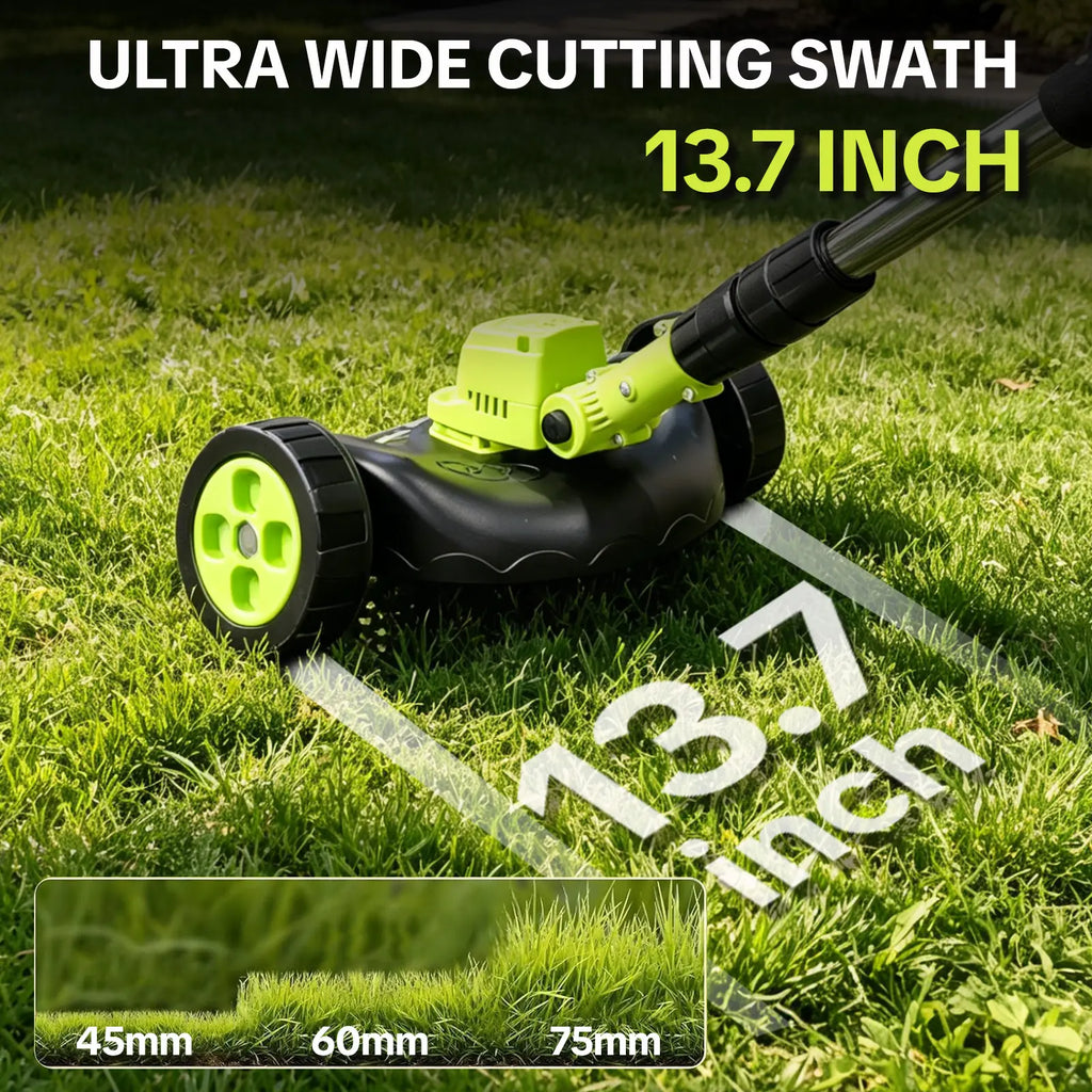 🔥Summer Sale-Cordless 3-in-1 Lawn Mower Tool,21V Cordless Lawn Mower Trimmer