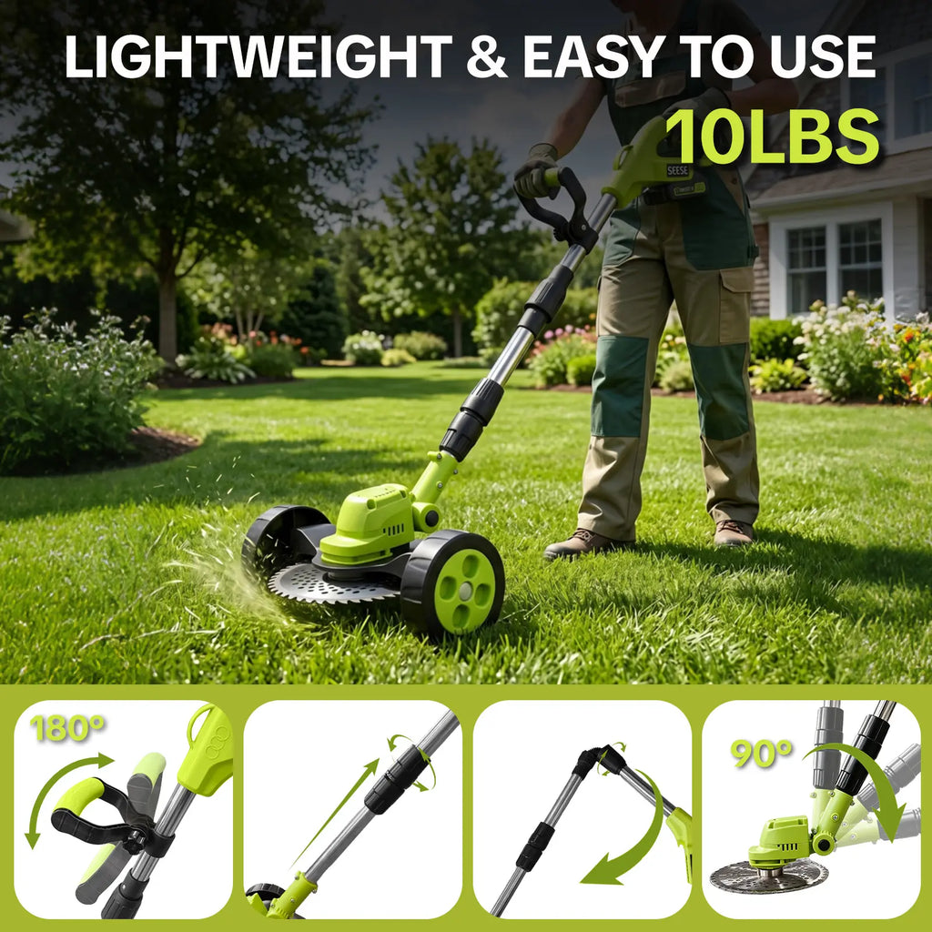 🔥Summer Sale-Cordless 3-in-1 Lawn Mower Tool,21V Cordless Lawn Mower Trimmer