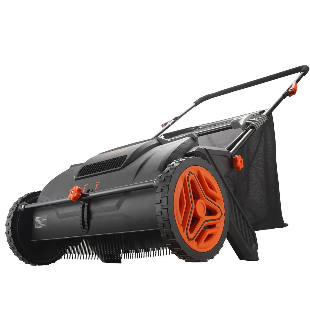 🔥 Summer Sale-Push Lawn Sweeper–Upgraded Version 26-Inch Leaf & Grass Collector with Large Hopper Bag 🌿